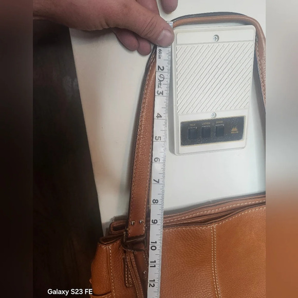 VINTAGE Y2K FOSSIL Brown Leather Shoulder bag - Picture 4 of 9